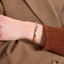 Simple Style Gold Zircon Inlay Women's Crossover Bangle Bracelet