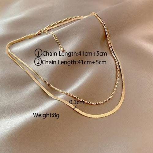 Simple Style Gold Plated Women's Layered Pendant Necklace