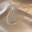 Simple Style Gold Plated Women's Layered Pendant Necklace