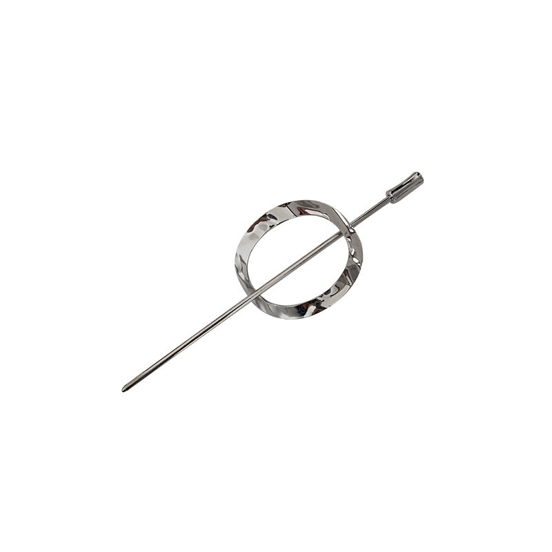 Minimalist Geometric Metal Hairpin - Solid Color Alloy Plating