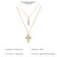 Simple Style Silver Plated Women's Cross Layered Necklace with Zircon Inlay