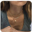 Simple Style Layered Pendant Necklace Set for Women