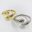 Minimalist Teardrop Open Cuff Bangle in Gold and Silver