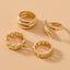 Simple Style Solid Color Alloy Snake Open Rings Set for Women