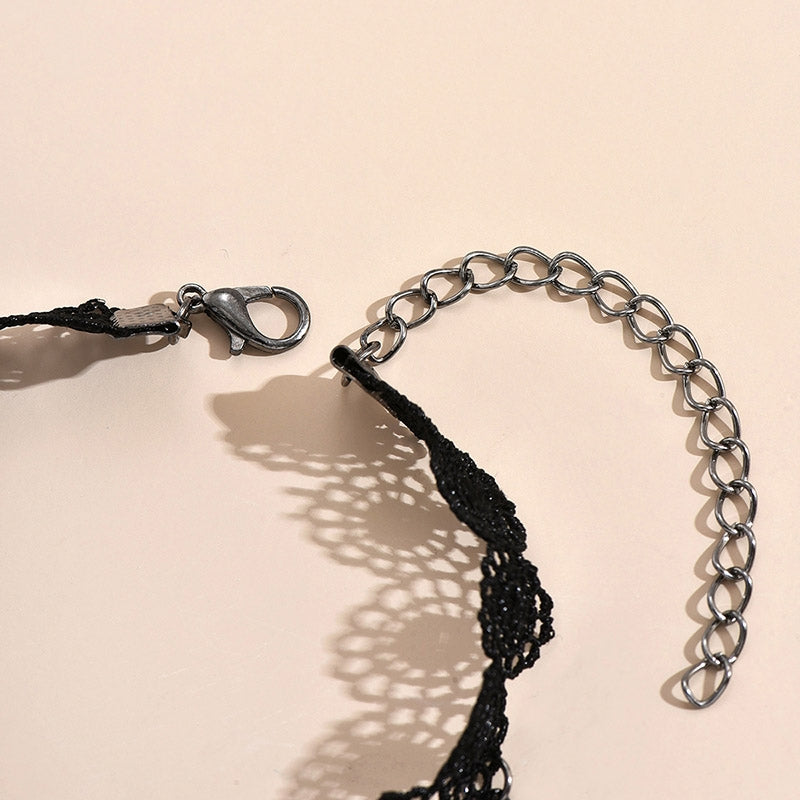 Simple Style Multi-Layer Crystal Lace Flower Beach Body Chain Anklet for Women