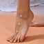 Simple Style Solid Color Alloy Shell Women's Anklet