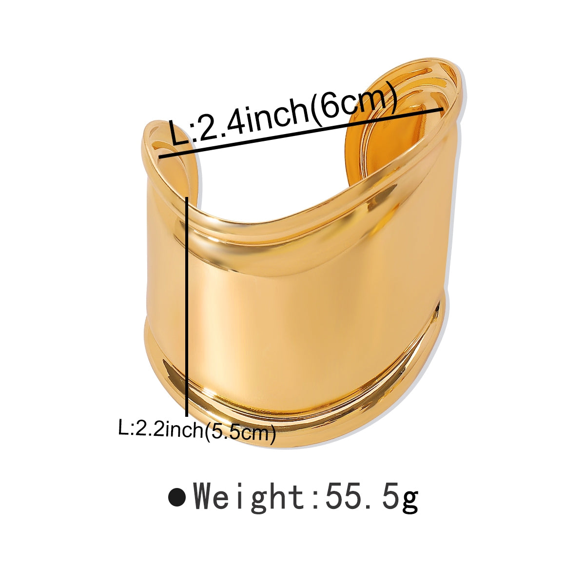 Simple Style Open Cuff Leaf Design Women's Alloy Bangle