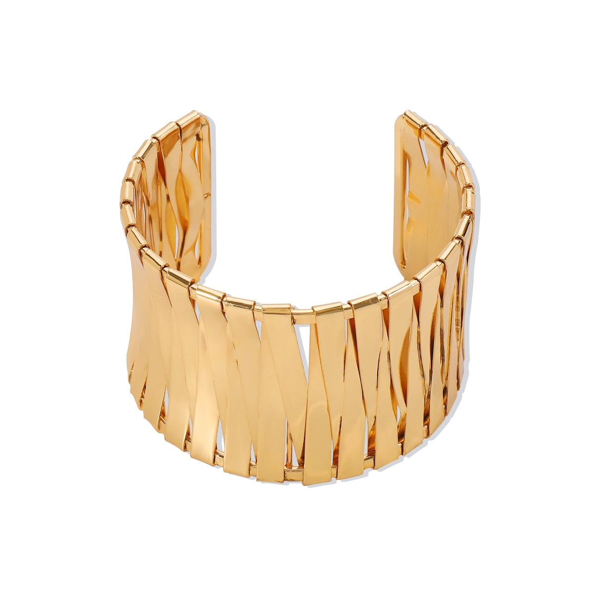 Simple Style Solid Color Alloy Women's Wide Cuff Bracelet