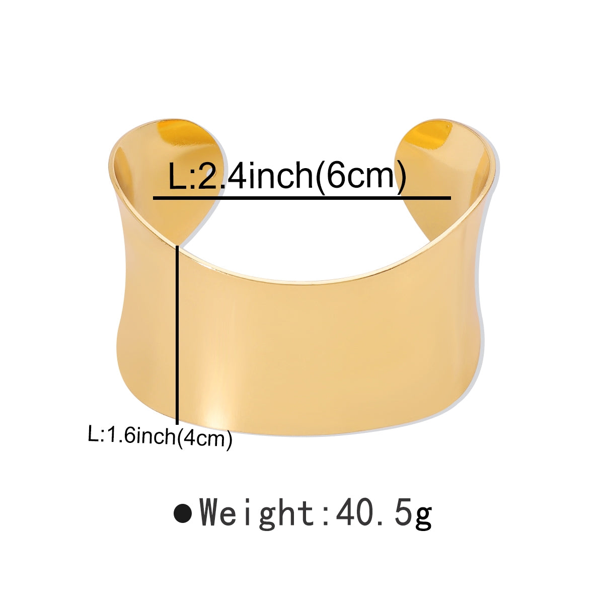 Simple Geometric Open Cuff Women's Alloy Bangle