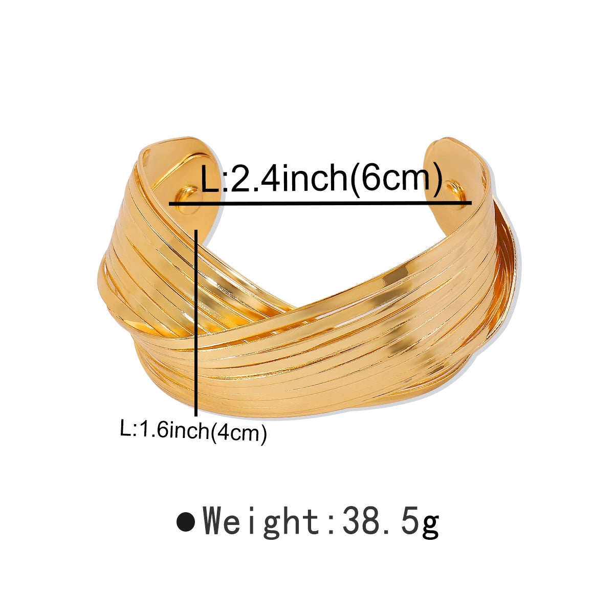 Simple Geometric Open Cuff Women's Bangle