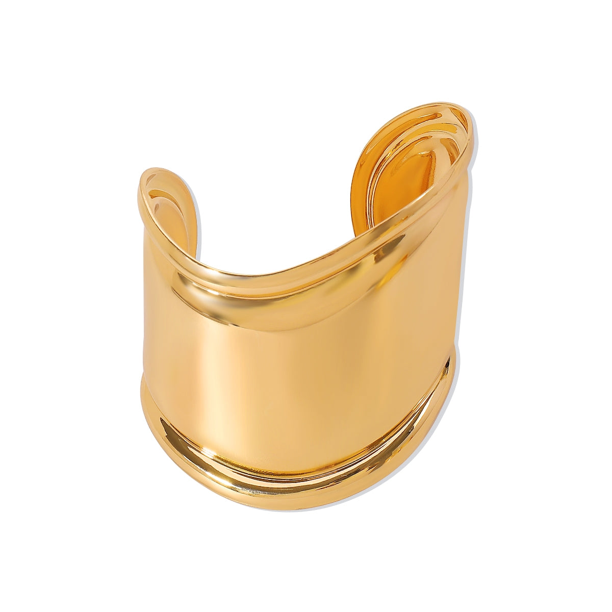 Simple Style Open Cuff Leaf Design Women's Alloy Bangle