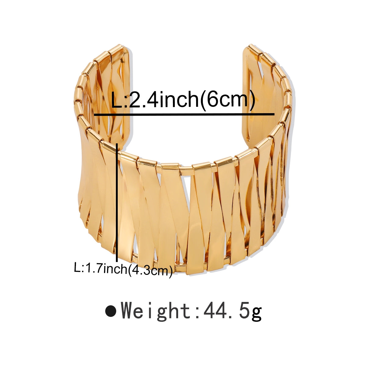 Simple Style Solid Color Alloy Women's Wide Cuff Bracelet