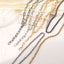 Simple Style Solid Color Alloy Layered Tassel Chain Necklace