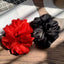 Simple Solid Color Hair Tie and Korean Style Pleated Hair Rope Set