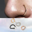Simple Style Solid Color Copper Nose Ring Wholesale