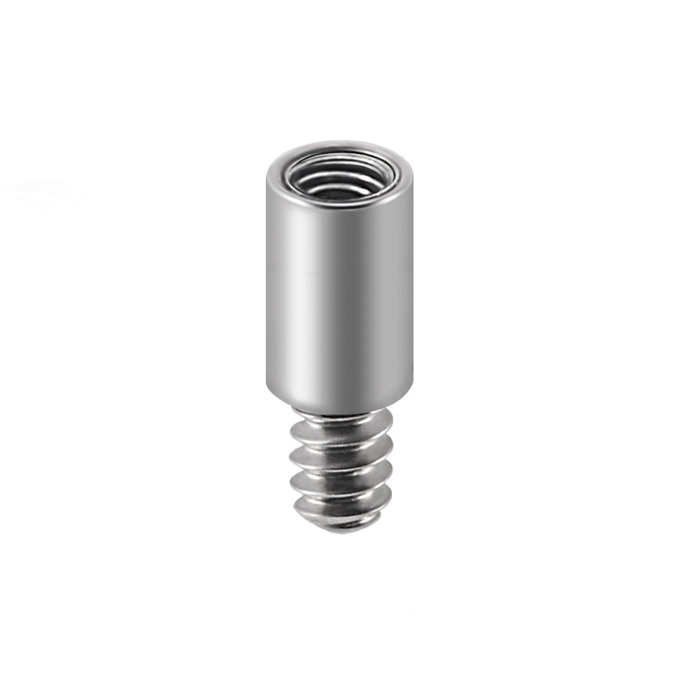 G23 Titanium Lip Stud with Extension Rod for Internal Thread Piercing Jewelry