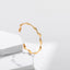 Geometric Wave Design Gold Plated Open Cuff Bracelet