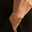 Geometric Wave Design Gold Plated Open Cuff Bracelet