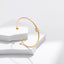 Minimalist Gold Plated Heart Design Bangle with Zirconia