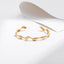 Geometric Wave Design Gold Plated Open Cuff Bracelet