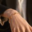 Minimalist Gold Plated Heart Design Bangle with Zirconia