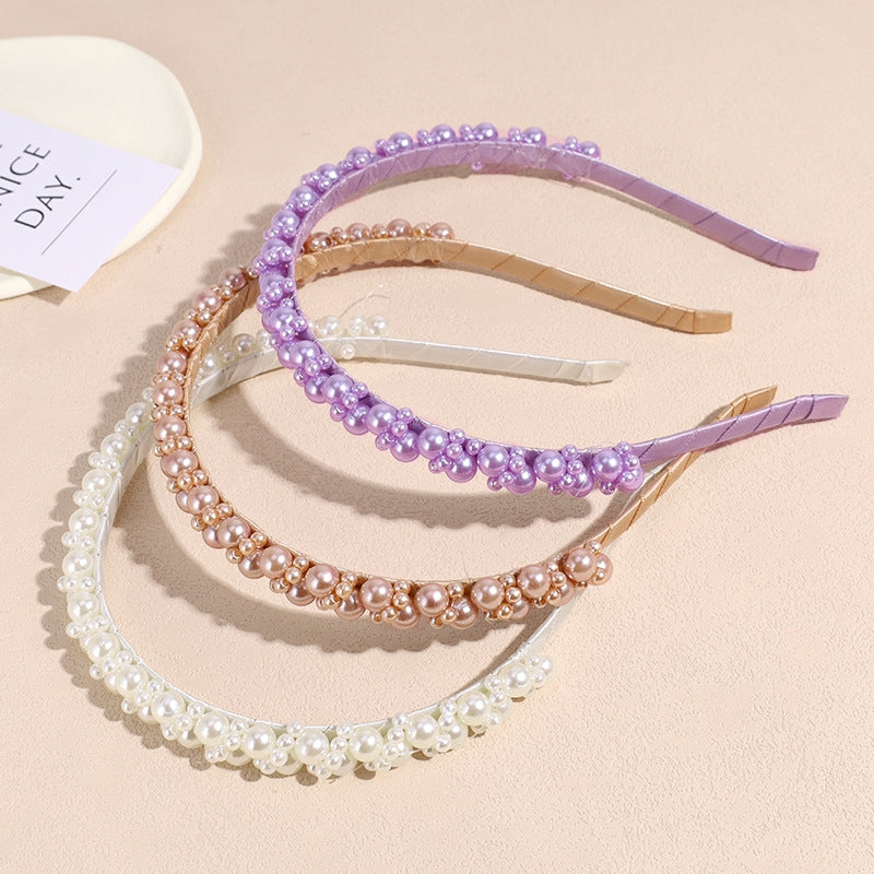 Simple Style Imitation Pearl Beaded Hairband and Sweet Mermaid String Headpiece