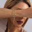 Simple Style Solid Color Metal Layered Chain Women's Bracelet