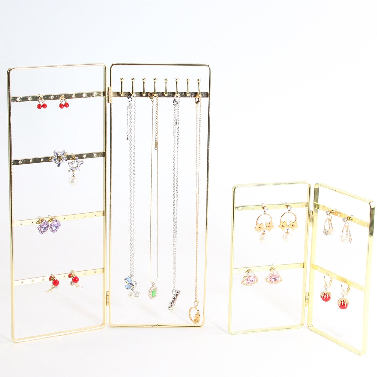 Simple Style Solid Color Metal Jewelry Display Rack