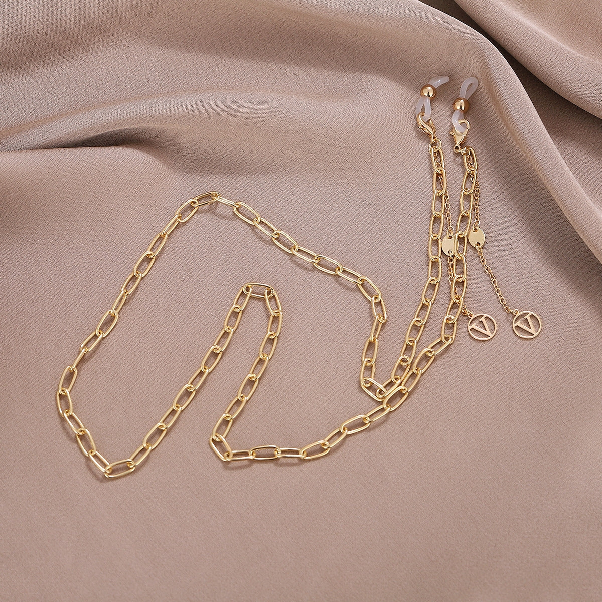 Minimalist Gold Pearl Glasses Chain Necklace for Sunglasses and Eyewear