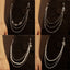 Simple Style Heart Cutout Multi-Layer Metal Chain Belt for Women
