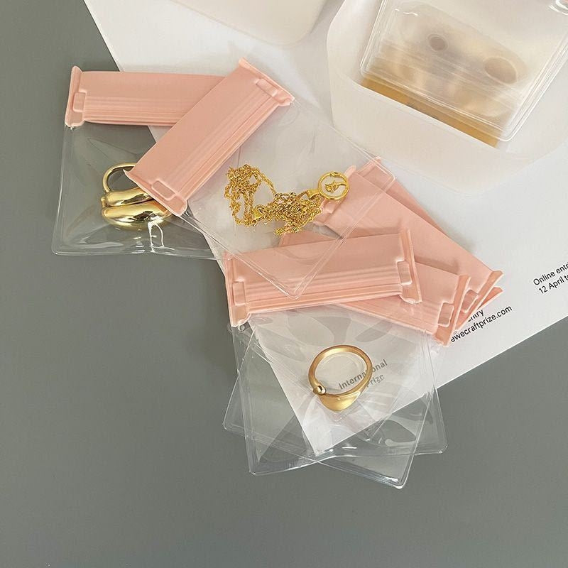 Simple Style Solid Color PVC Jewelry Storage and Anti-Oxidation Seal Bags