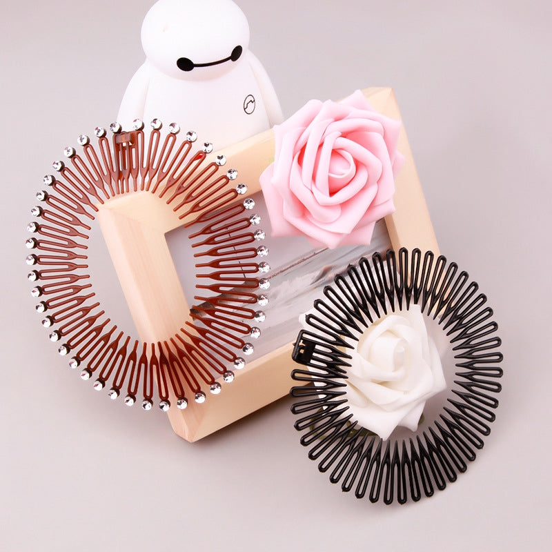 Simple Style Rhinestone Hair Combs - European and American Fashion Accessories