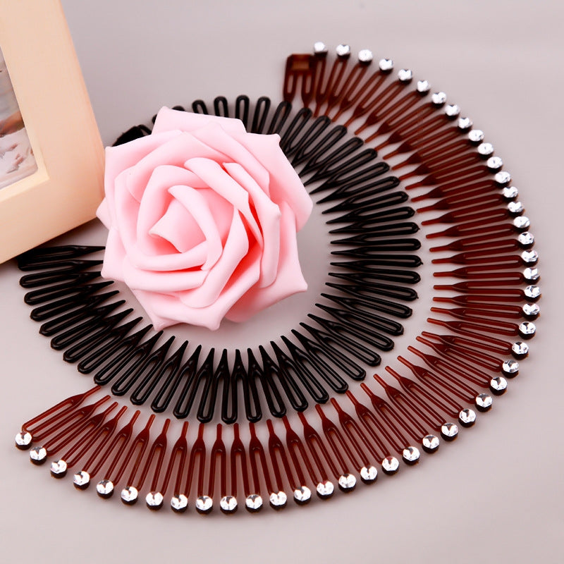 Simple Style Rhinestone Hair Combs - European and American Fashion Accessories