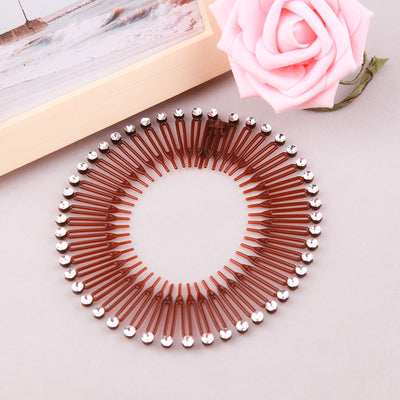 Simple Style Rhinestone Hair Combs - European and American Fashion Accessories