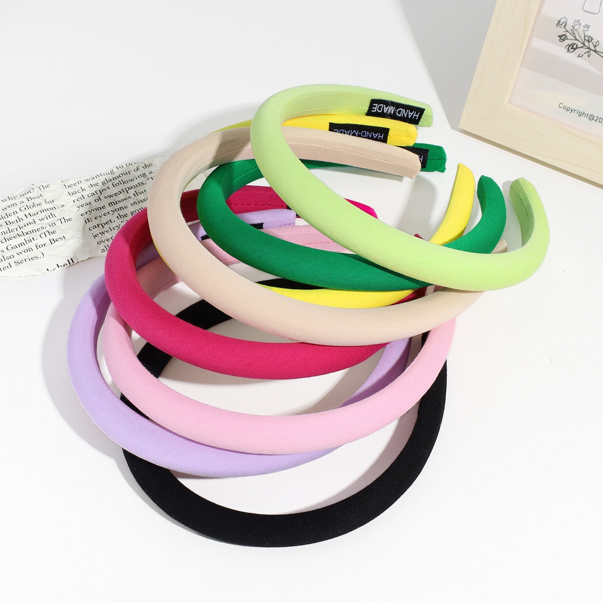 Simple Solid Color Rib-Knit Polyester Hair Band