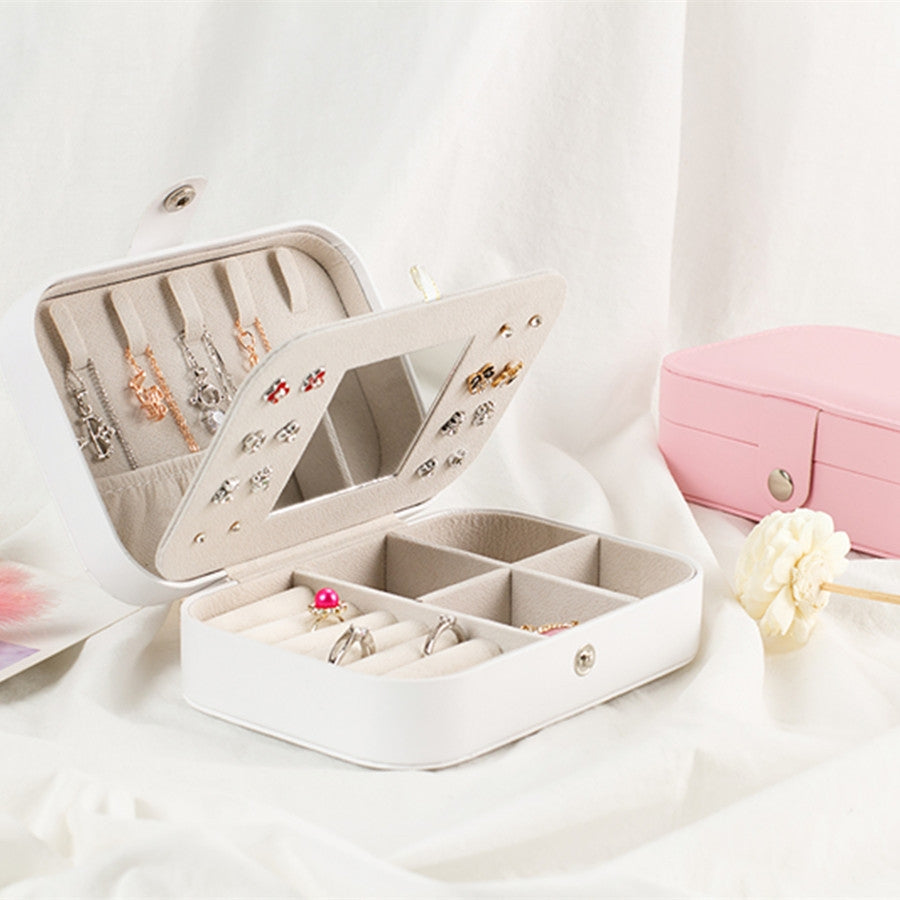 Simple PU Leather Jewelry Storage Box