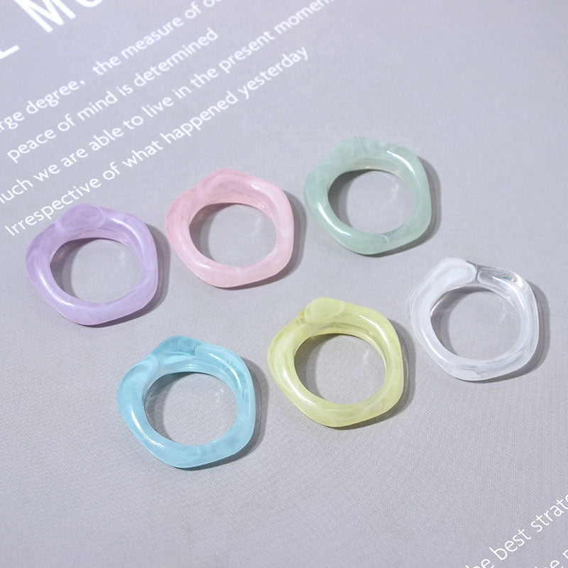 Simple Chic Geometric Resin Women's Rings