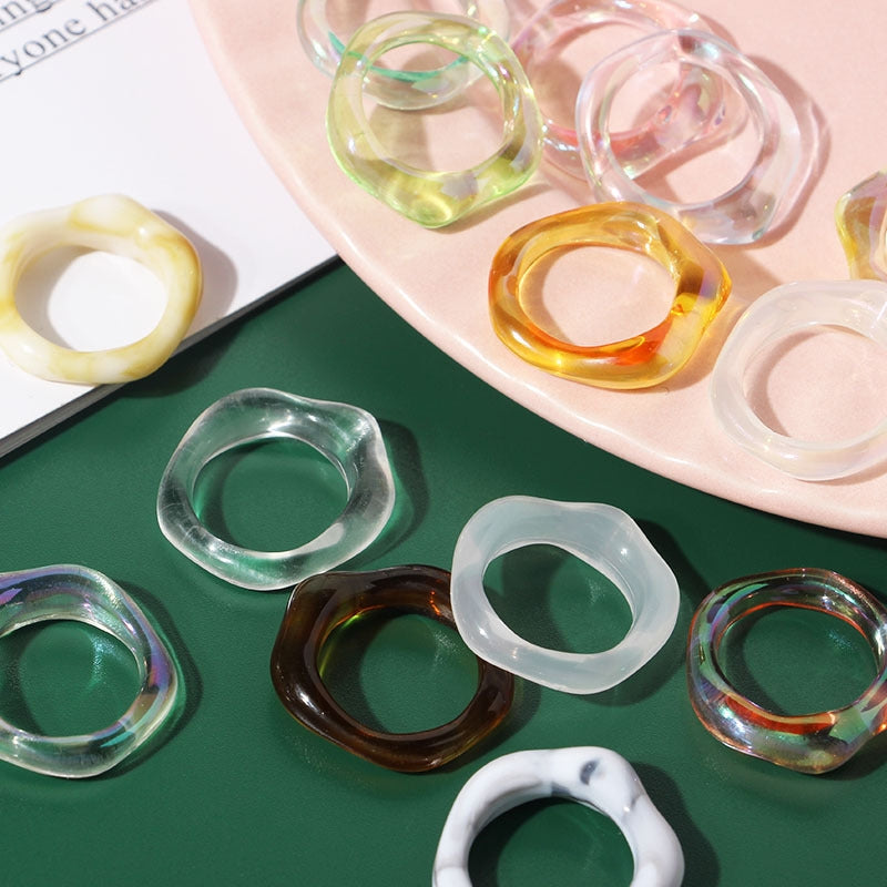 Simple Chic Geometric Resin Women's Rings
