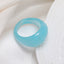 Simple Geometric Resin Rings for Women and Men - Vintage Colorful Design