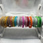 Silicone Braided Unisex Wristband with Gold Foil Accents