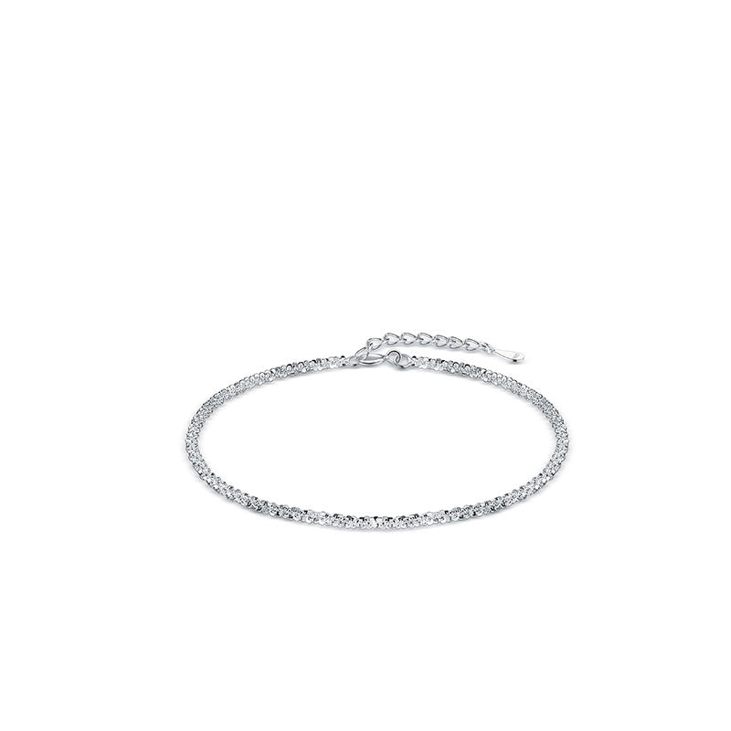 S925 Sterling Silver Plated Simple Bracelet - Women's Fashion Jewelry