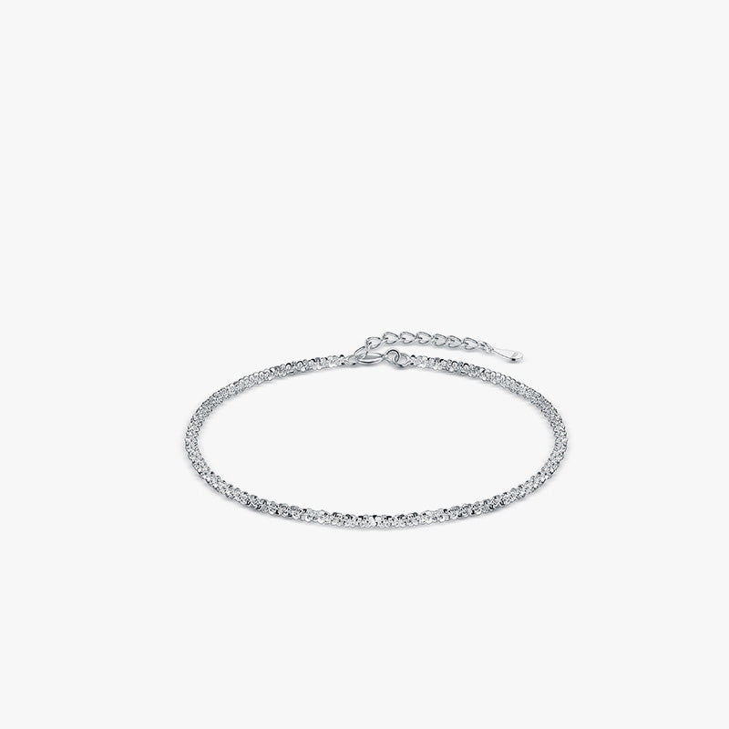 S925 Sterling Silver Plated Simple Bracelet - Women's Fashion Jewelry