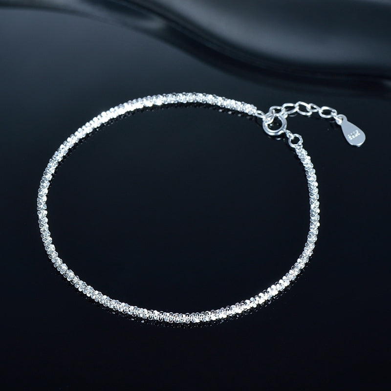 S925 Sterling Silver Plated Simple Bracelet - Women's Fashion Jewelry