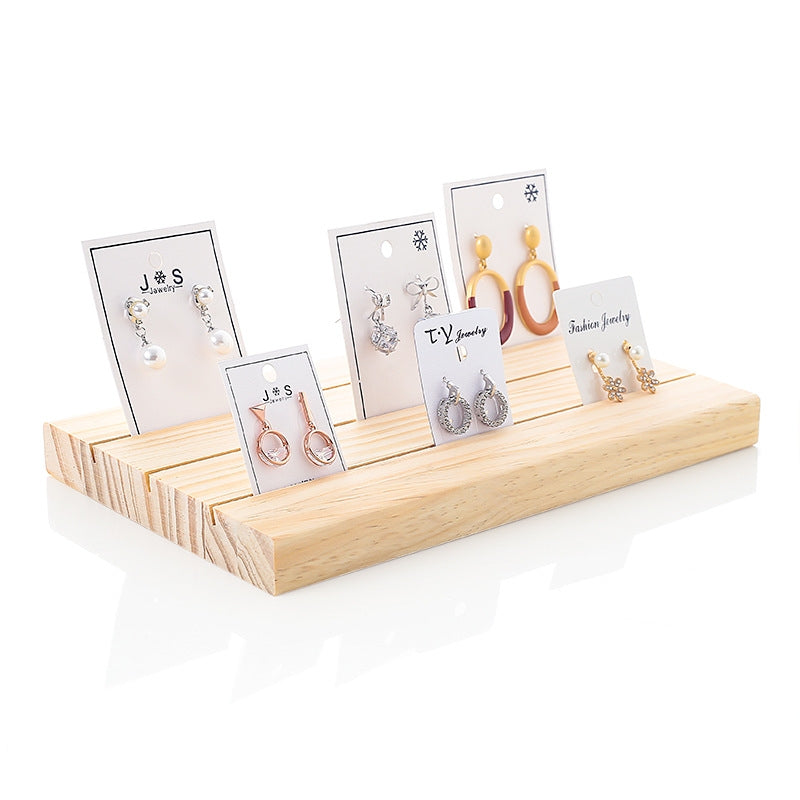 Simple Solid Wood Jewelry Display Rack