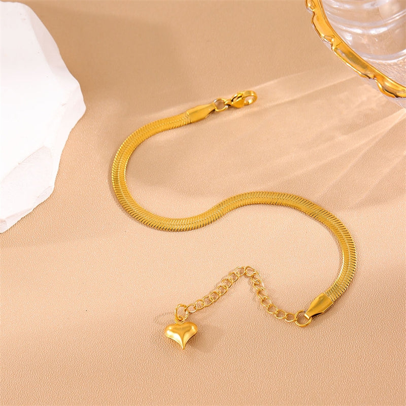 Minimalist 18K Gold Plated Stainless Steel Braided Rope Bracelet