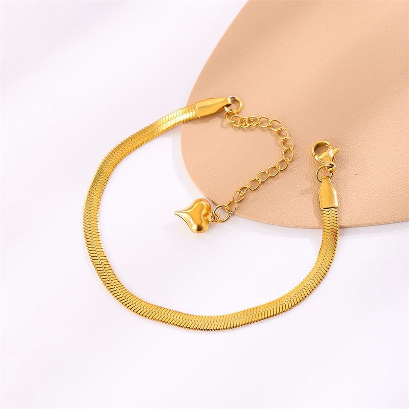 Minimalist 18K Gold Plated Stainless Steel Braided Rope Bracelet