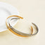 Simple Solid Color Stainless Steel Cuff Bracelet 6mm/8mm Adjustable Open Bangle