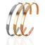 Simple Solid Color Stainless Steel Cuff Bracelet 6mm/8mm Adjustable Open Bangle