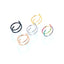 Simple Style Stainless Steel Double Nose and Lip Ring Piercing Jewelry
