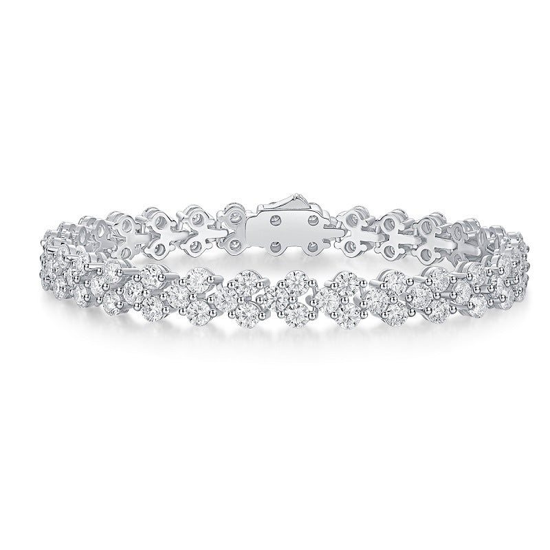 Simple Sterling Silver Moissanite Bracelet